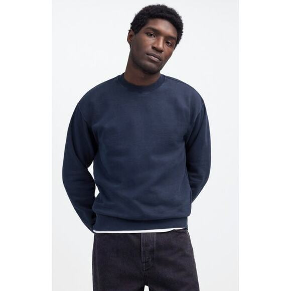Madewell The McCarren Midweight Crewneck Sweatshirt Mens XL Blue Pullover NK077 - Picture 1 of 8